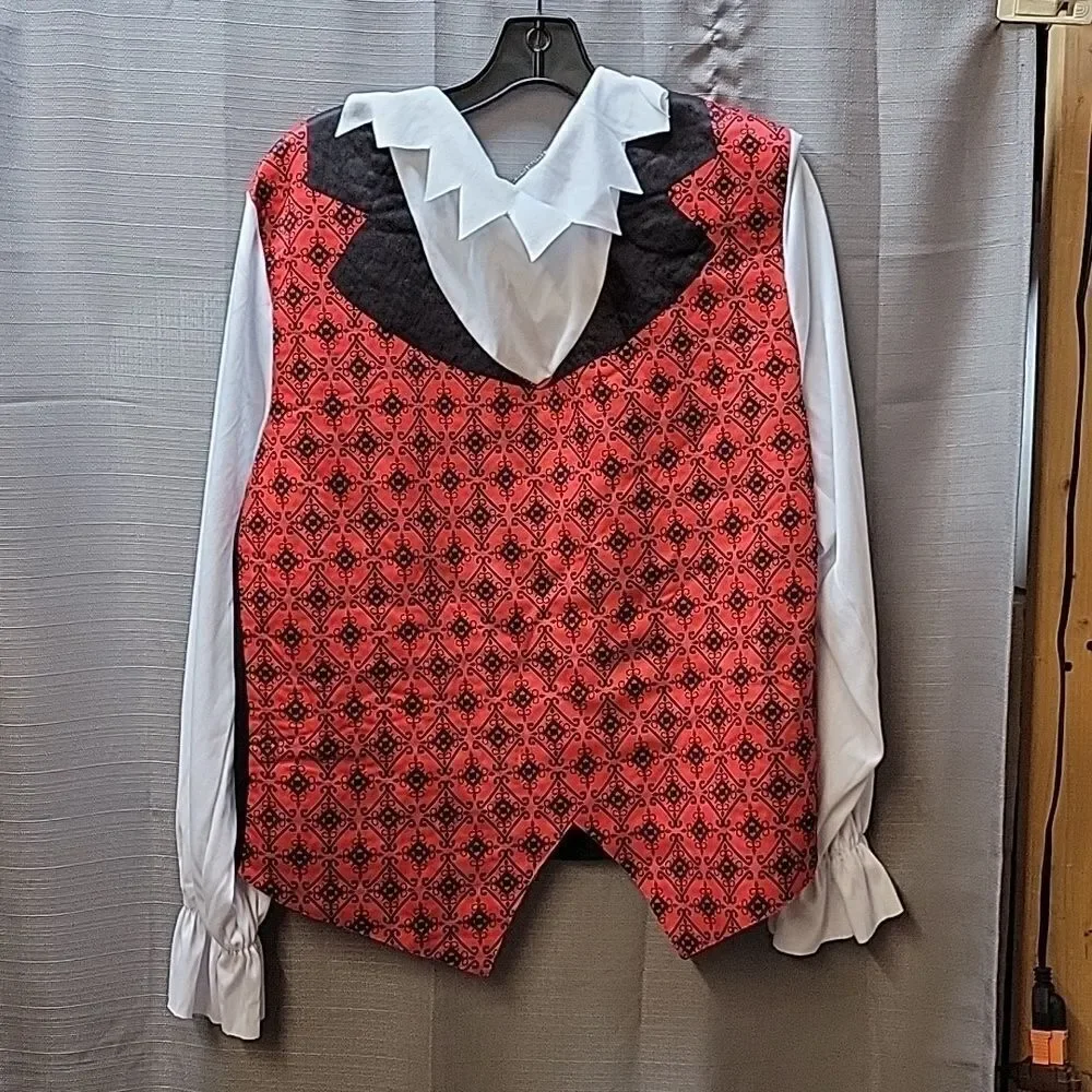 Vampire shirt w/attached vest and‎ cape Adult medium